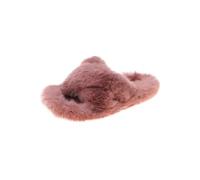 EKalgretrA Pantofole Morbide Incrociate Pantofole in Pelliccia Spessa con Una Parola in Doppia Scarpe Casual in Cotone for la casa da Donna Piatte in Peluche Cinghie Incrociate(Pink,38 EU)