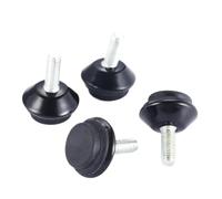 EKalgretrA Piede Di Livellamento Regolabile Piedini livellatori for mobili Gamba in metallo regolabile M6*15mm Vite filettata for base macchina tavolo sedia mobile(Black)