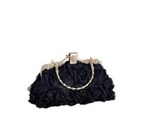 EKalgretrA Pochette 3D A Fiori Donna Elegante Clutch Borsa for abito da damigella d'onore for banchetto, borsa for gioielli con diamanti, cheongsam a mano croce diagonale una spalla
