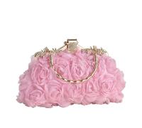 EKalgretrA Pochette 3D A Fiori Donna Elegante Clutch Borsa for abito da damigella d'onore for banchetto, borsa for gioielli con diamanti, cheongsam a mano croce diagonale una spalla