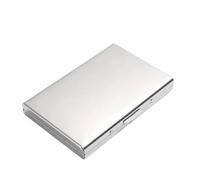 EKalgretrA Porta Carte di Credito Uomo Porta carte in metallo for uomo mini porta ultrasottile in acciaio inossidabile da donna(Mirror Silver 6 card)