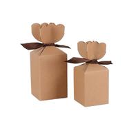 EKalgretrA Scatola Portaconfetti Matrimonio 25/50 Pezzi Scatola di Caramelle Cartone Pacchetto Carta Kraft Vaso Favore Compleanno Festa Natale Decorazione Nozze(Kraft,25PCS_5X5X6.5CM)