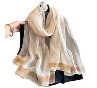 EKalgretrA Sciarpe Per Stagione Calda Sciarpa lunga di lusso for le donne Elegante Hijab for la spiaggia da viaggio Morbida macchia Fazzoletto collo Scialle Sciarpe seta imitazione tinta unita
