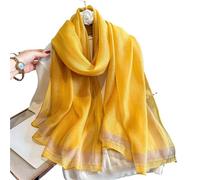 EKalgretrA Sciarpe Per Stagione Calda Sciarpa lunga di lusso for le donne Elegante Hijab for la spiaggia da viaggio Morbida macchia Fazzoletto collo Scialle Sciarpe seta imitazione tinta unita