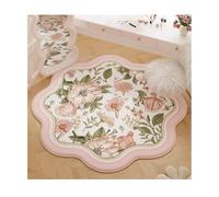 EKalgretrA Tappeto Floreale Tappeto Rotondo Camera Da Letto Comodino Tappetino Rosa Floreale Minimalista Di Lusso Morbidi Soffici Tappeti Irregolari Decorazione Della Casa Alfombra