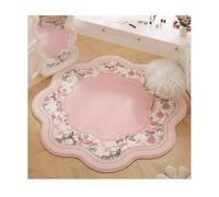 EKalgretrA Tappeto Floreale Tappeto Rotondo Camera Da Letto Comodino Tappetino Rosa Floreale Minimalista Di Lusso Morbidi Soffici Tappeti Irregolari Decorazione Della Casa Alfombra