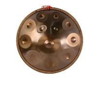 EKalgretrA Tongue Drum Steel 9/10/12/14 Note 22 Pollici 432 Hz Professionale in re minore Strumento a percussione for Tamburo handpan in Acciaio for Prestazioni Professionali(432hz Golden 12 Tone)