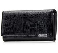 ekavale Portafoglio da donna in pelle con protezione RFID, grande portafoglio lungo da donna, con molti scomparti per carte di credito, Nero , xl, Moderno