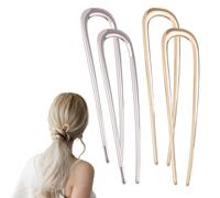 EKDJKK Confezione da 4 forcine per capelli francesi per donne e ragazze, forcine per capelli in metallo a forma di U da 14 cm, per capelli spessi, forcine per capelli vintage, bastoncini per chignon