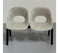 EKDJSN Banc de Salle D'attente, Panca for Sala D'Attesa Panchine da Esterno,Posti a Sedere in Plastica for Ricevimento Ospiti for Centri Commerciali e Caffetterie,Mobili Decorativi(Gray A,2-Seat)