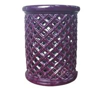 EKDJSN Cinese Sgabello, Sgabello Porcellana, Sgabello Decorativo Smaltato E Scavato, Sgabello Da Giardino Smaltato e Dipinto a Mano, Sgabello da Trucco, Tavolino Laterale, Portavaso(Purple)