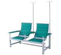EKDJSN Poltrona per Prelievo di Sangue, Sedie for Infusione IV con Braccioli, Panca for Sala D'attesa, Sedia D'attesa for Infusione con Supporto for Flebo for Cliniche Nella Hall(Green,2-seater)
