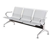 EKDJSN Sedie per Sala D'attesa a 3 Posti Sedie for Ufficio e Reception per Gli Ospiti Mobili for L'attesa Panca con Braccioli, Panca for Sala D'attesa for Aeroporto, Banca, Ospedale, Salone(Silver)