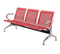 EKDJSN Sedie per Sala D'attesa a 3 Posti Sedie for Ufficio e Reception per Gli Ospiti Mobili for L'attesa Panca con Braccioli, Panca for Sala D'attesa for Aeroporto, Banca, Ospedale, Salone(Red)