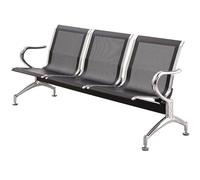 EKDJSN Sedie per Sala D'attesa a 3 Posti Sedie for Ufficio e Reception per Gli Ospiti Mobili for L'attesa Panca con Braccioli, Panca for Sala D'attesa for Aeroporto, Banca, Ospedale, Salone(Black)