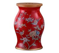 EKDJSN Sgabello da Giardino Decorativo in Ceramica, Sgabello a Tamburo In Stile Cinese, Sgabelli a Tamburo Smaltati e Dipinti a Mano, Sgabello for Giardinaggio con Contenitore Interno(Red)