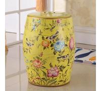 EKDJSN Sgabello Porcellana, Sgabello in Ceramica, Sgabello da Giardino Smaltato e Dipinto a Mano, Portafiori, Sgabello da Trucco, for Soggiorno, Balcone, Giardino, Ecc(Yellow)