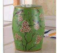 EKDJSN Sgabello Porcellana, Sgabello in Ceramica, Sgabello da Giardino Smaltato e Dipinto a Mano, Portafiori, Sgabello da Trucco, for Soggiorno, Balcone, Giardino, Ecc(Green)