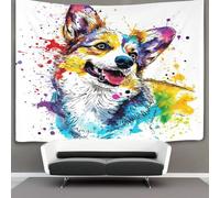 EKDKERBDI Corgi Stampa 3D Arazzo Da Parete Poster Ornamento Murale Tapestry Accessori Divisori Arazzo Per La Decorazione Della Casa 70cmx100cm