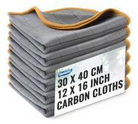 Ekedalen Panni Magic Microfibra Carbonio 6X, 400GSM Asciugamani Senza Aloni Catturapolvere, Strofinacci Pulire Vetri Pavimenti Bagno Casa Cucina Auto Moto, Stracci Pulizia Riutilizzabili, Arancione