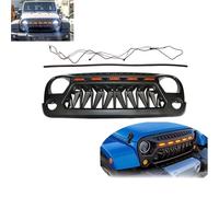 EKEGUY Anteriore Inserti Griglia per Jeep per Wrangler JK 2007-2017 Paraurti Anteriore Auto Griglie Cofano Kit Carrozzeria Splitter Copertura Copertura