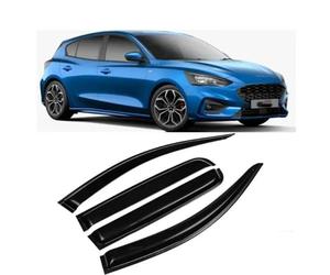 EKEGUY Deflettori d'Aria Antiturbo per Ford per Focus per MK4 2019-2024 Finestra Visiera Parasole Pioggia Deflettore Guardia Tende Riparo Esterno Set di Deflettori d'Aria