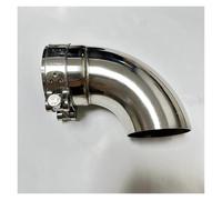 EKEGUY Terminali di Scarico per Auto Soppressore del Tubo di Scarico dei Ricambi Auto Collegamento A Gomito Dell'uscita di Scarico in Acciaio Inossidabile Silenziatore(67mm)