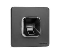 EKEY 203702 Set di lettore d’impronta digitale xLine nero con cornice in plastica nera, unità di controllo, per il montaggio a incasso, 0,4 W, 12-24 V, Lettore d’impronta digitale nero