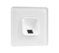 EKEY 203703 Set di lettore d’impronta digitale xLine bianco con cornice in vetro bianca, unità di controllo, per il montaggio a incasso, 0,4 W, 12-24 V, Lettore d’impronta digitale bianco