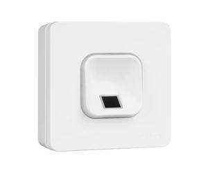 EKEY 203705 Set di lettore d’impronta xLine bianco con cornice in plastica bianca, scatola da parete, unità di controllo, per il montaggio a parete, 0,4 W, 12-24 V, Lettore d’impronta digitale bianco