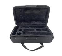 Ekey - Custodia per clarinetto con cinturino posteriore per clarinetto e imbottitura spessa, con cerniera, colore: nero