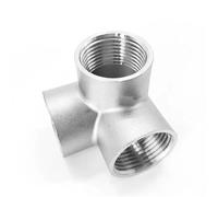 EKFBQBGW 1/4" 3/8" 1/2" 3/4" 1" 1.25" 1.5" 2" BSPT Female 3 Ways Corner Cross 304 Stainless Steel Pipe Fitting Connector Water Gas(2 BSP)