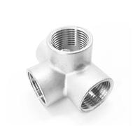 EKFBQBGW 1/4" 3/8" 1/2" 3/4" 1" 1.25" 1.5" 2" BSPT Female 4 Ways Corner Cross 304 Stainless Steel Pipe Fitting Connector Water Gas(1l4 BSP)