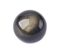 EKFBQBGW Gold Obsidian Ball Ornaments Stone Crystal Play Fitness Home Office Decoration,30mm