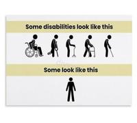 EKFBQBGW Invisible Disability Recognition Poster | Educational print fostering understanding patience for diverse abilities home study corner decor(Unframed,16x24inch(40x60cm))