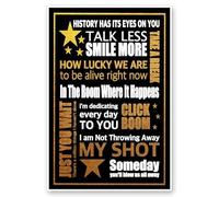 EKFBQBGW Stage & Story Canvas Print - Motivational Wall Art Quote for Broadway Enthusiasts Home Office Decor Framed,12x18inch(30x45cm)