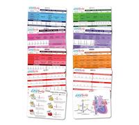 EKG Buddy Set di 5 badge per l'interpretazione ECG su entrambi i lati, per infermiere ECG, guida ritmica, strisce di telemetria ECG per ACLS medico di riferimento cardiaco e accessori regalo per