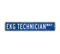 EKG Technician Cartello stradale ECG Technician Decor Professione Targa in metallo 7,6 x 45,7 cm personalizzata in metallo antiruggine Targa in metallo per casa colonica Targa in metallo per caffè