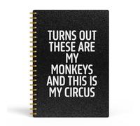 EKGJW Taccuino divertente per lavoro, diario estetico nero, regalo divertente per il giorno del boss, regalo per uomini e donne, regalo divertente per capo, decorazione per ufficio capo, quaderno a