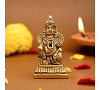 Ekhasa Kuber Murti 100% puro ottone (7 cm) | Statua Kuber per Vastu | Kuber Murti per cruscotto auto, sala Pooja, casa puja, scrivania | Kuber ji ki Murti Pure Pital ki | Statua di Guberan