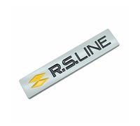 EKHNMTCM Adesivo for Auto RS Line Logo Decalcomanie compatibili con Logan Clio Kangoo 1 2 3 4 Captur Twingo Duster Kadjar Badge Emblemi Parti(Matte Silver)