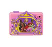 ekids Disney Princess - Fotocamera per bambini con scheda SD, fotocamera digitale per bambini con registrazione video e adesivi digitali integrati per i fan dei giocattoli delle principesse