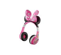 eKids Minnie Mouse Cuffie Bluetooth per bambini, cuffie wireless con microfono include cavo Aux, cuffie pieghevoli per bambini, per scuola, casa o viaggi