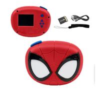 ekids Spiderman - Fotocamera per bambini con scheda SD, fotocamera digitale per bambini con videocamera, adesivi digitali integrati per i fan di Spiderman, regali per bambini