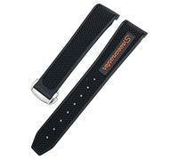 EKINS Cinturini per orologi da donna per Omega Sxwatch Speedmaster 007 Seamaster 300 AT150 cinturino per orologio in silicone cinturino per orologio in silicone da 21 mm(Orange round,22mm)