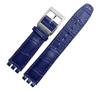 EKINS Cinturino da polso in vera pelle di vitello da 17 mm 19 mm(Royal blue,17mm)