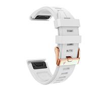 EKINS Per Fenix 6S 5S Cinturino 20mm Bracciale per Fenix 6s Pro 5s Plus Cinturini da polso in silicone con fibbia in oro rosa a sostituzione rapida(White,20mm)