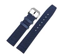 EKINS Per IWC Pilot Spitfire Timezone TopGun Cinturino Verde Nero Cinture Cinturini Per Orologi Da Polso 20mm 21mm 22mm Tessuto di Tela di Nylon Watch Band(Pin blue silver,22mm)