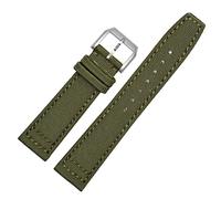 EKINS Per IWC Pilot Spitfire Timezone TopGun Cinturino Verde Nero Cinture Cinturini Per Orologi Da Polso 20mm 21mm 22mm Tessuto di Tela di Nylon Watch Band(Pin green silver,21mm)