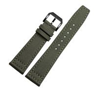 EKINS Per IWC Pilot Spitfire Timezone TopGun Cinturino Verde Nero Cinture Cinturini Per Orologi Da Polso 20mm 21mm 22mm Tessuto di Tela di Nylon Watch Band(Pin green black,22mm)